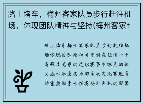 路上堵车，梅州客家队员步行赶往机场，体现团队精神与坚持(梅州客家fc吧)